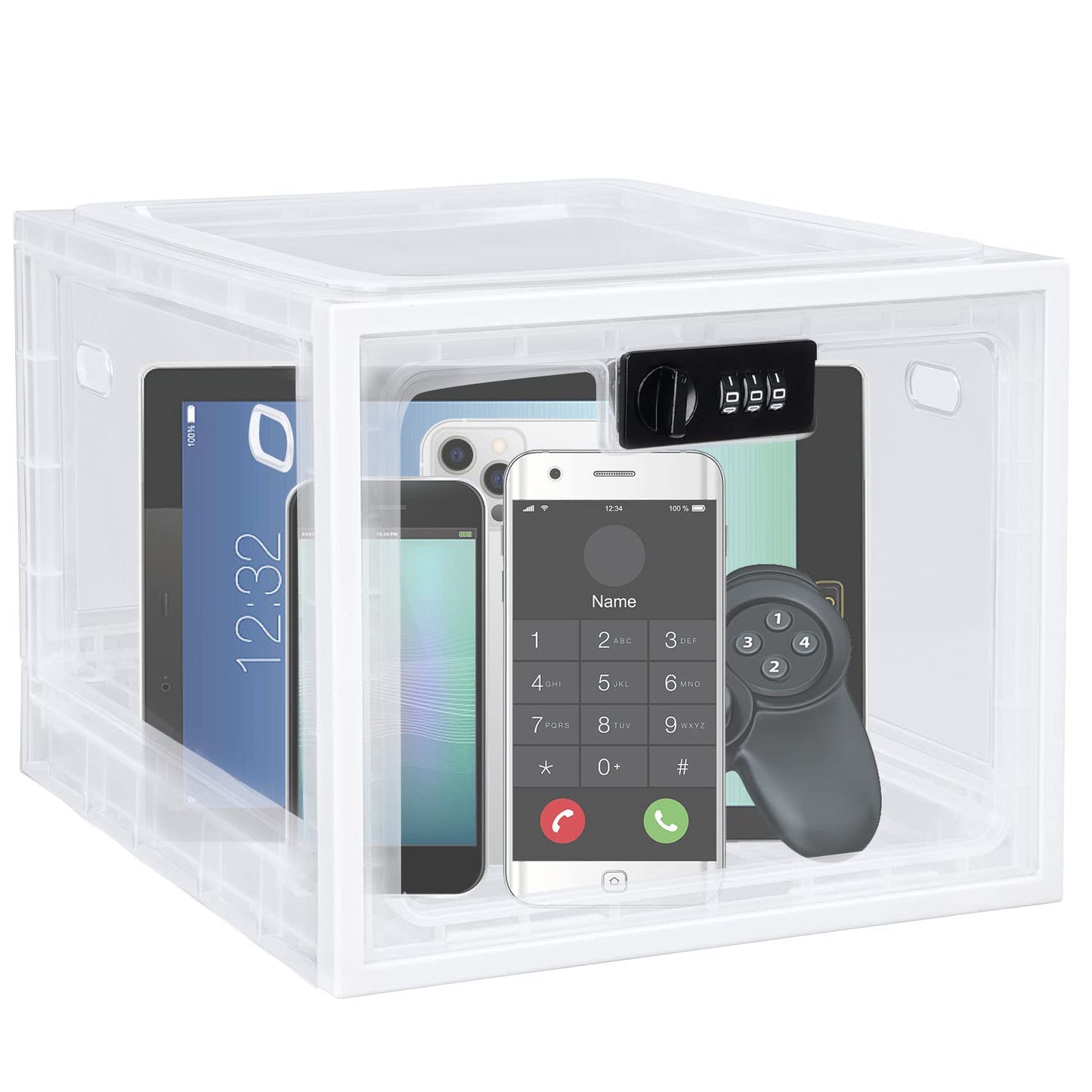 Lalifebuss Medicine Lock Box, Medication Lockable Container for Refrigerator Food Safe Locking Box Tablet Phone Locked Box for Kitchen Home School and Office Safety