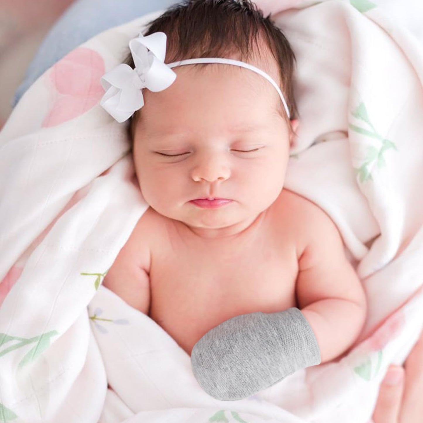 BQUBO Baby Fäustlinge Kratzschutz Handschuhe aus Baumwolle mit elastischem Bündchen Hypoallergen für Neugeborene und Babys von 0-6 Monaten Jungen und Mädchen
