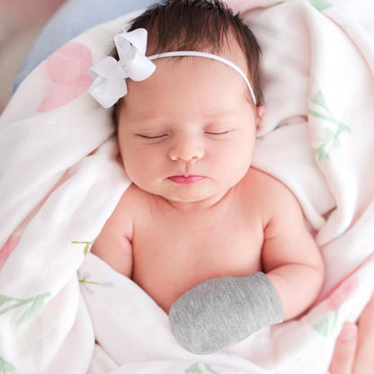 BQUBO Baby Fäustlinge Kratzschutz Handschuhe aus Baumwolle mit elastischem Bündchen Hypoallergen für Neugeborene und Babys von 0-6 Monaten Jungen und Mädchen
