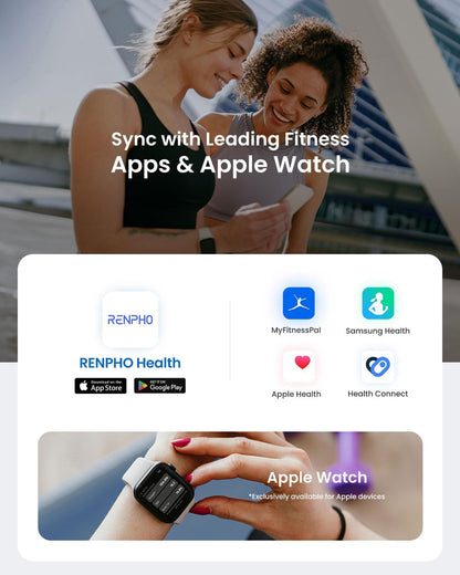 RENPHO Smart-Waage für Körpergewicht, FSA- und HSA-berechtigt, Digitale Badezimmerwaage BMI Waage Bluetooth Körperfettwaage, Körperanalysewaage Gesundheitsanalysator mit Smartphone-App, 400 lbs - Elis 1