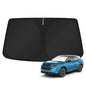 KUST Windshield Sun Shade for 2017-2026 Tesla Model Y/Model 3 Sunshade Accessories (Fit 2025-2026 Model Y Juniper / 2024 Model 3 Highland) Upgraded Foldable Sunshade, Blocks UV Rays Keep Car Cool
