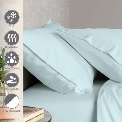 Pizuna Cotton Envelope Pillowcase King Size Baby Blue 2 PC