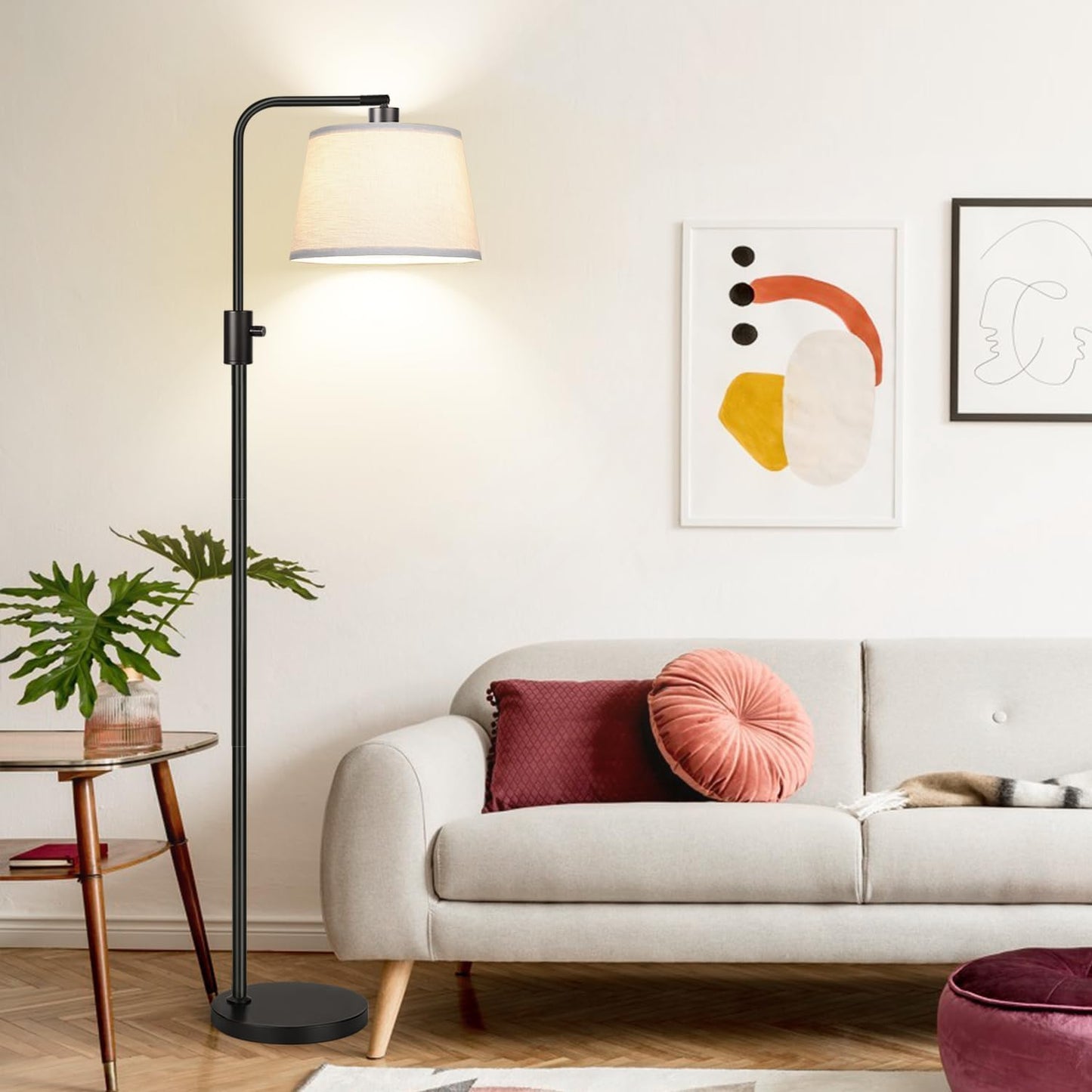 【Upgraded】 Dimmable Floor Lamp, 1000 Lumens LED Edison Bulb Included