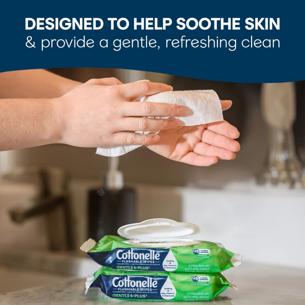 Cottonelle Fresh Care Feuchte Toilettentücher, Erfrischungstücher für Erwachsene, 4 Spenderboxen, 42 Tücher pro Box (insgesamt 168 Tücher), Verpackung kann variieren