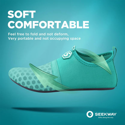 SEEKWAY Wasserschuhe Damen Herren Schnelltrocknend Badeschuhe Aquaschuhe Barfuß Rutschfest Schwimmen Pool Outdoor Surfen Fluss See Yoga