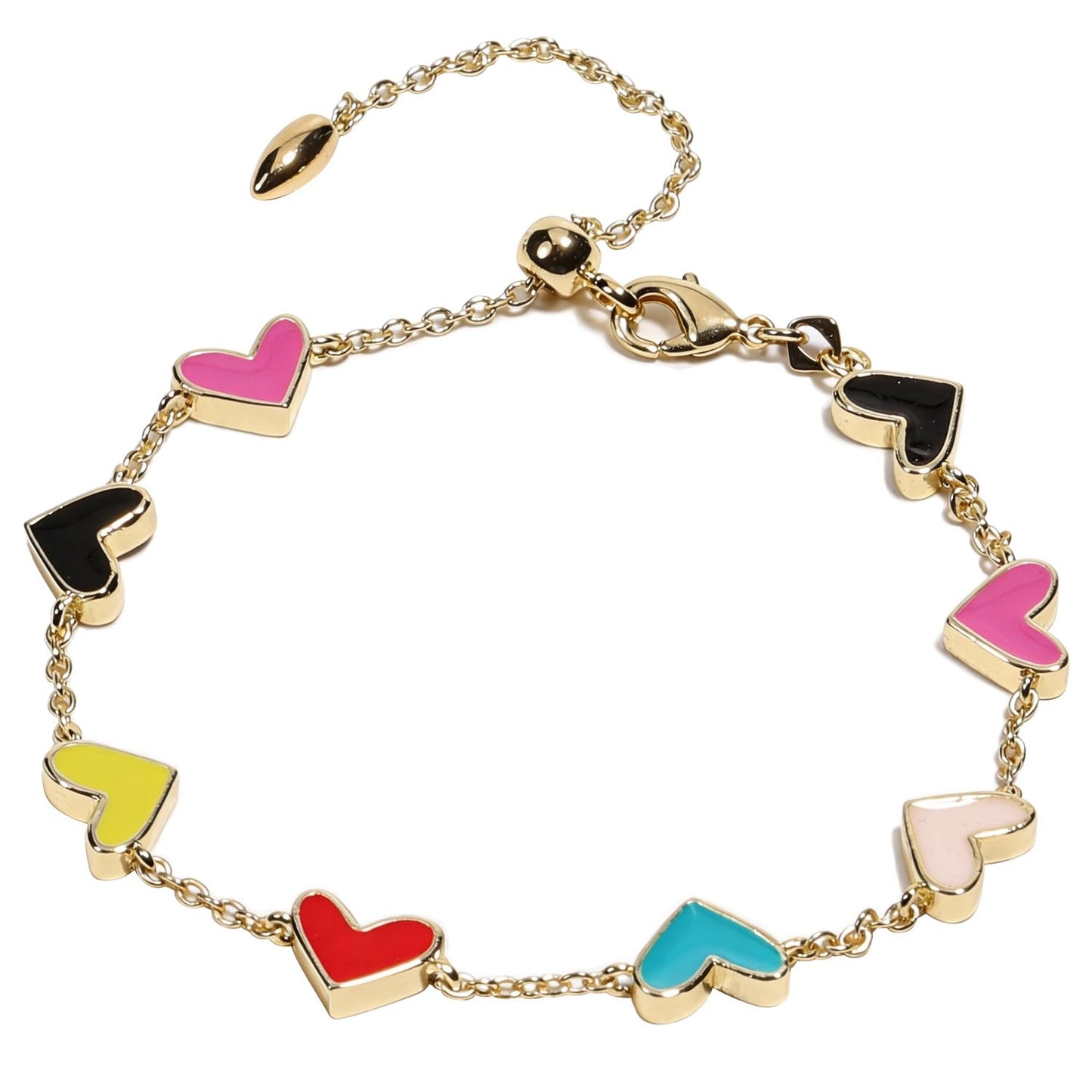 AICase 18K Gold Plated Clover Bracelet Dupes Gold/White/Black Bracelet Set for Women Flower Leaf Lucky Clover Bracelets Trendy Jewelry Birthday Gifts for Women/MoM/Friends
