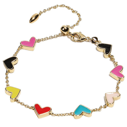 AICase 18K Gold Plated Clover Bracelet Dupes Gold/White/Black Bracelet Set for Women Flower Leaf Lucky Clover Bracelets Trendy Jewelry Birthday Gifts for Women/MoM/Friends