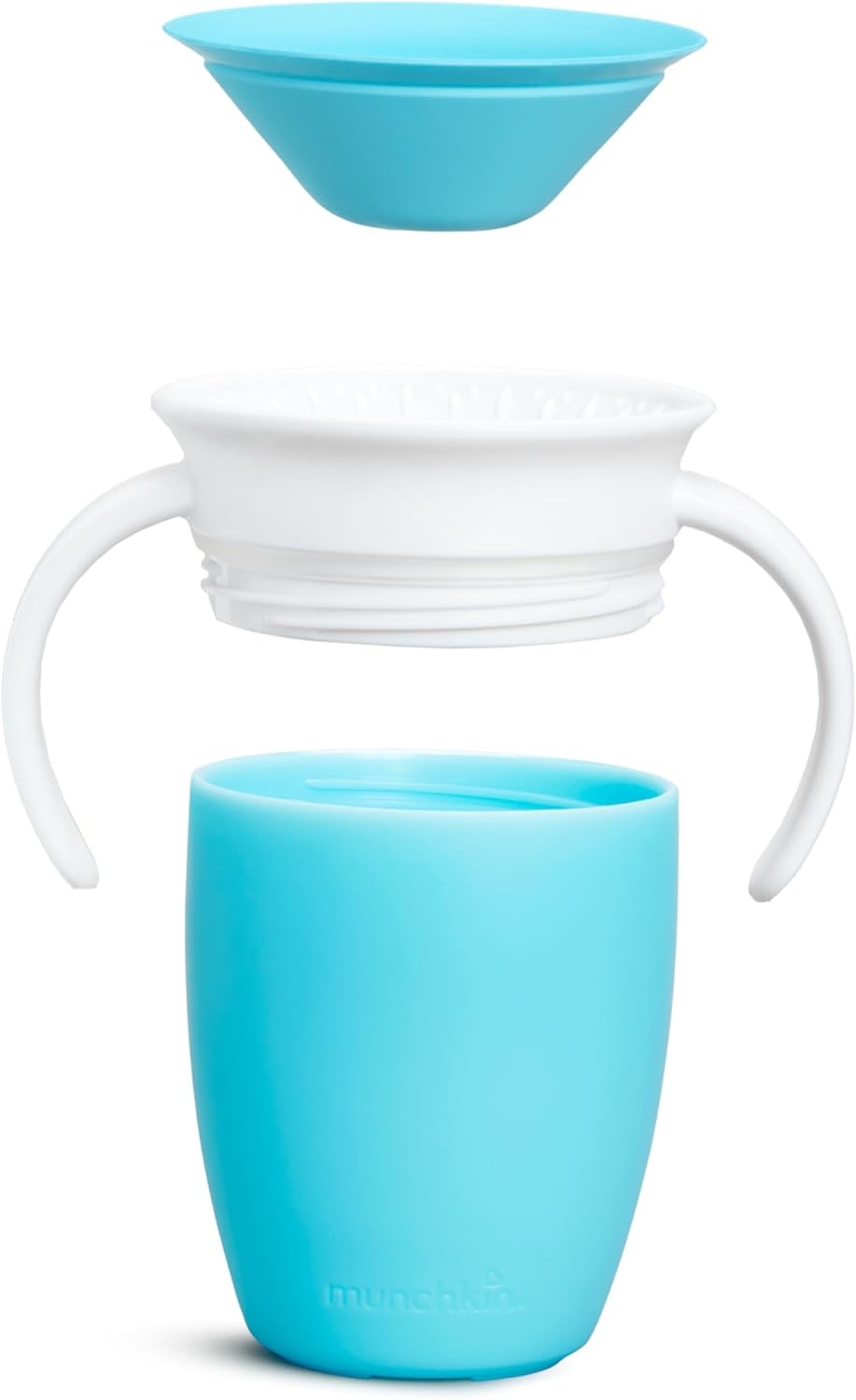 Munchkin Miracle 360˚ Trainer Sippy Cup with Handles, Spill Proof, 7 Ounce, Blue, 1 Pack