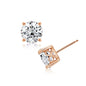 Amazon Essentials Yellow Gold Plated, Platinum or Rose Gold Plated Sterling Silver Infinite Elements Cubic Zirconia Stud Earrings | White, Blue, Green, or Pink Cubic Zirconia