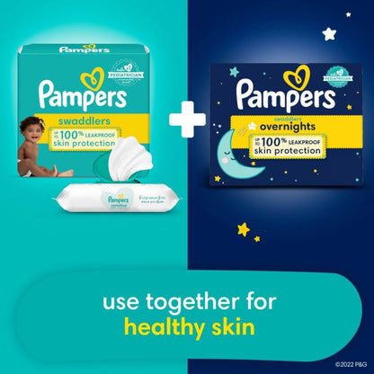 Pampers Swaddlers Windeln, Größe 0 (bis 4,5 kg), 84 Stück, Saugfähig, Hält Babys trocken und bequem, Hautverträgliche Einwegwindel