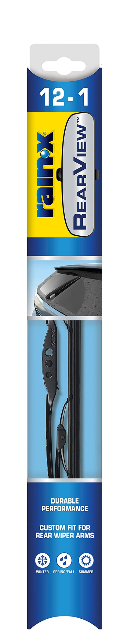 Rain-X 850212 RearView Wiper Blade 12", OEM Replacement Rear Windshield Wiper, Interchangeable Adapter for Easy Installation, All-Weather & All-Season Performance, Composite