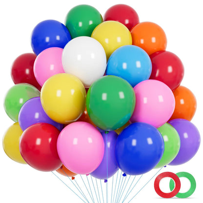 110pcs Black Balloon 12 inch, Black Latex Balloons for Birthday Party Baby Shower Wedding(with 2 Ribbons).