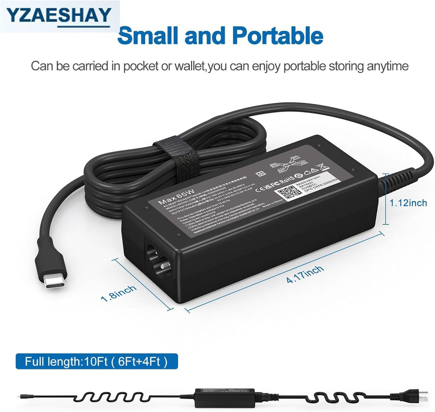 YZAESHAY 65W USB C Laptop Charger: A Reliable Power Companion