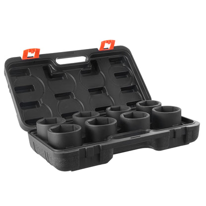 VEVOR 91-Piece 1/2" Drive Impact Socket Set, SAE (5/16" to 1-1/4") & Metric (8 to 32 mm), CR-V, Deep & Shallow, 6 Point, Ratchet Handle, Universal Joint, Adapters, Extension Bars (3, 5, 10 in)
