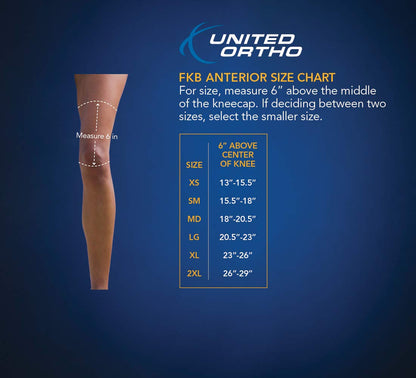 United Ortho 300541-07 Functional ACL Knee Support Brace, Right Leg, Large