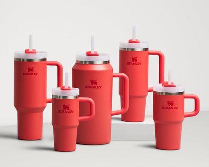 Vaso Stanley Quencher H2.0 con asa y pajita de 40 oz | Tapa Flowstate de 3 posiciones | Compatible con portavasos para viajes | Vaso térmico de acero inoxidable | Sin BPA | Arándano
