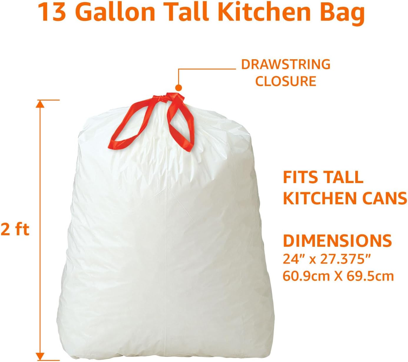 Amazon Basics Tall Kitchen Drawstring Trash Bags: A Practical Choice