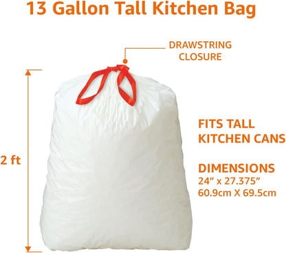 Amazon Basics Tall Kitchen Drawstring Trash Bags: A Practical Choice