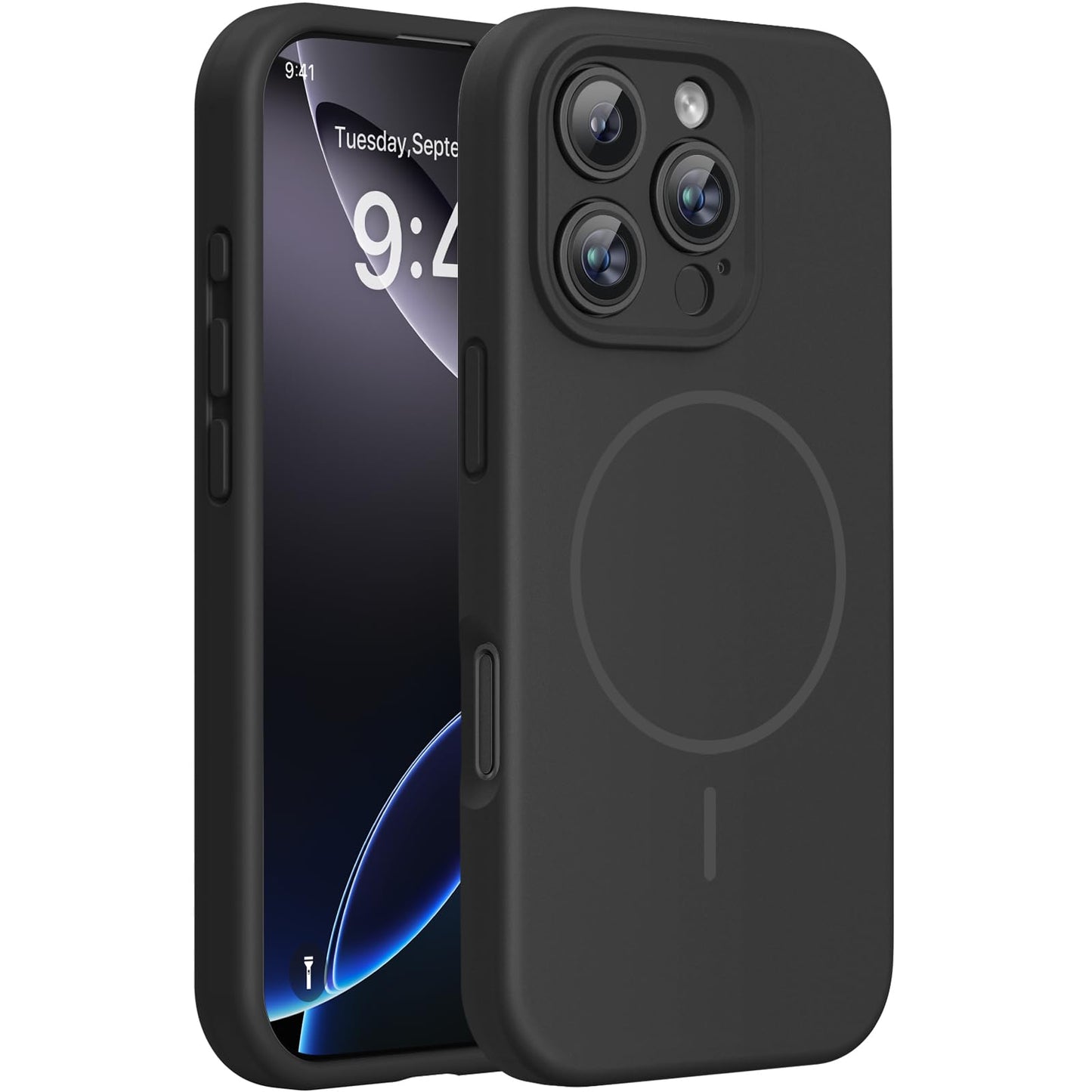 Miracase Magnetic for iPhone 17 Pro Case, Compatible with MagSafe, Integrated Silicone Camera Control Cover, 3.0mm Thicken Shockproof Drop Protection Phone Case for 17 Pro,Dark Blue