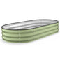 Kesfitt Raised Garden Bed, 5x2x1 FT Galvanized Steel Metal Raised Garden Bed, Oval Open-Bottom Design, 12-Inch Deep for Outdoor Vegetable & Herb Gardening, Fruit Green