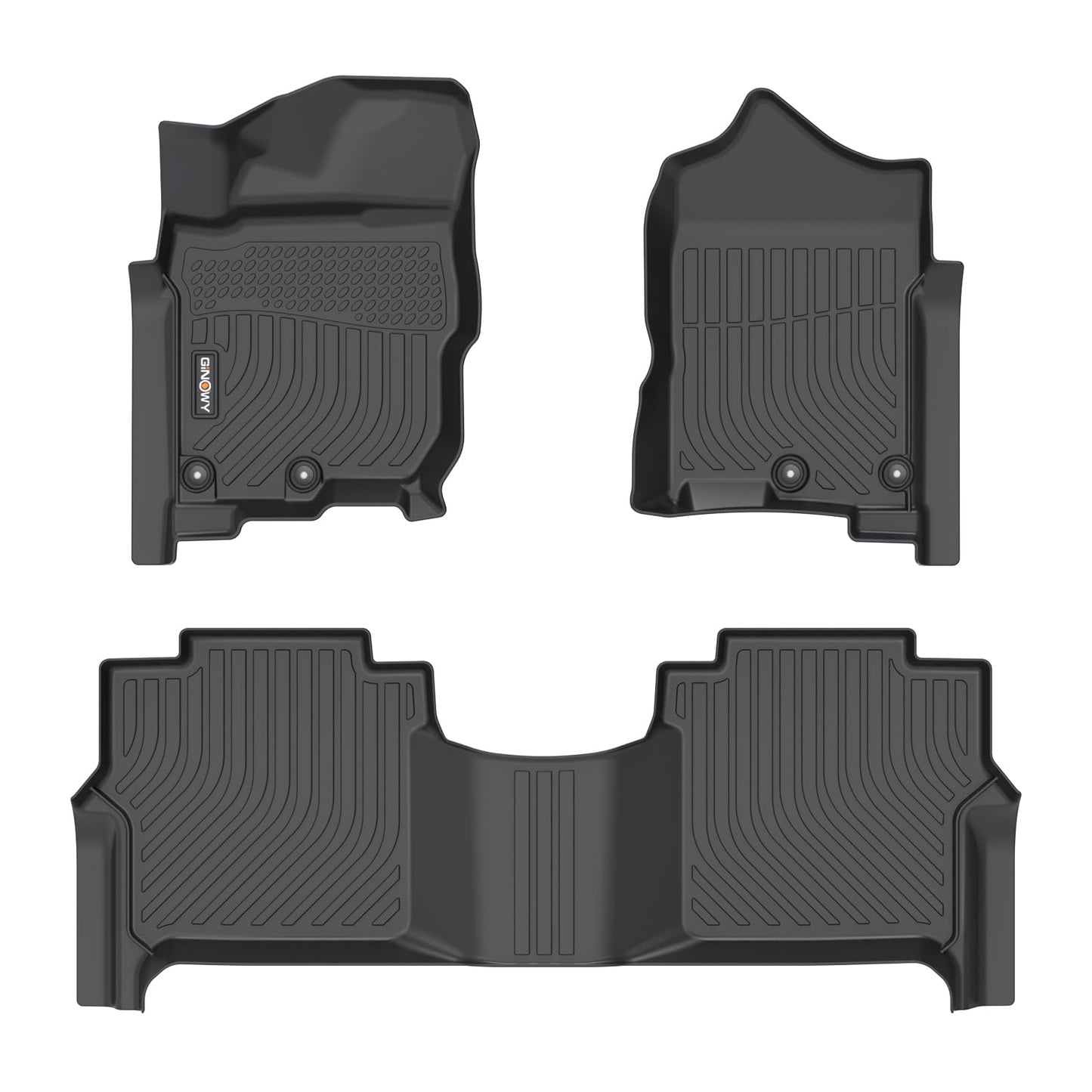 GINOWY-Floor Mats for Toyota 4Runner 1996-2002,1st+2nd Row,TPE All Weather Car Mats Custom Fit Rubber Floor Liners Car Accessories for Toyota 4Runner