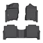GINOWY-Floor Mats for Toyota 4Runner 1996-2002,1st+2nd Row,TPE All Weather Car Mats Custom Fit Rubber Floor Liners Car Accessories for Toyota 4Runner