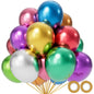 110pcs Black Balloon 12 inch, Black Latex Balloons for Birthday Party Baby Shower Wedding(with 2 Ribbons).