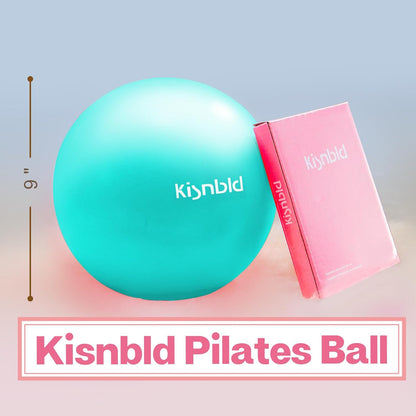 kisnbld Kleiner Gymnastikball, 9 Zoll Mini Pilates Ball, Anti-Burst und Rutschfester Mini Yoga Ball für Stabilität, Fitness, Physiotherapie, Dehnung und Rumpfkrafttraining zu Hause, im Fitnessstudio und Büro