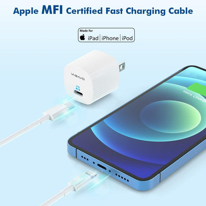[Apple MFi Certified]10FT Fast iPhone Charger,Extra Long Apple Charger Fast Charging 2Pack USB C Charger Block Plug + 10Foot Lightning Cable Cord for iPhone 14/Pro/Pro Max/Plus/13/12/11/XS/XR/X/SE2022