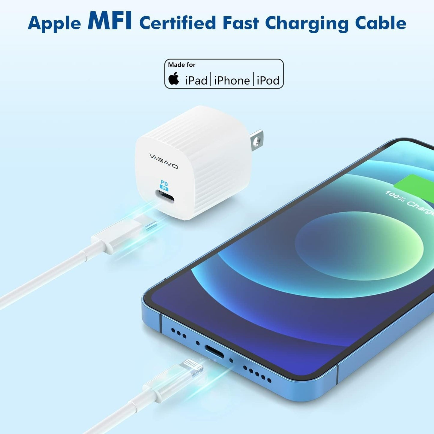 [Apple MFi Certified]10FT Fast iPhone Charger,Extra Long Apple Charger Fast Charging 2Pack USB C Charger Block Plug + 10Foot Lightning Cable Cord for iPhone 14/Pro/Pro Max/Plus/13/12/11/XS/XR/X/SE2022