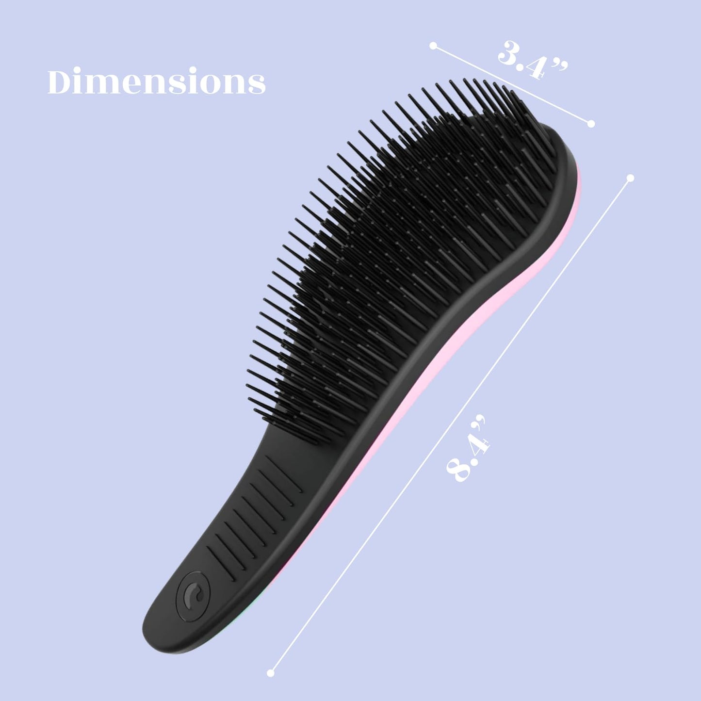 Crave Naturals Glide Thru Entwirrbürste für Erwachsene und Kinder. Entwirrbürste für natürliches, lockiges, glattes, nasses oder trockenes Haar. Haarbürsten für Frauen. Stylingbürste (Blau)