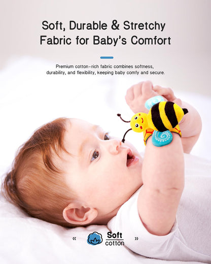 Infinno Baby Wrist Rattle Socks and Foot Finder Set: A Delightful Way to Stimulate Your Little One's Senses