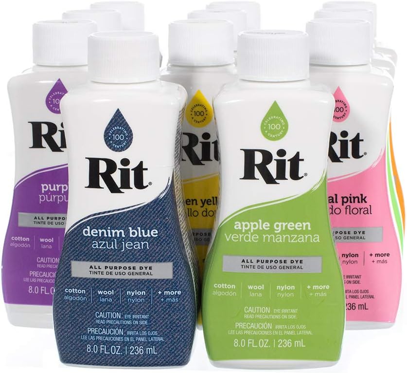 Rit Textilfarbe Flüssig – Große Farbauswahl – 236 ml (Marineblau)