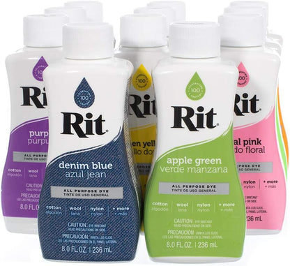 Rit Textilfarbe Flüssig – Große Farbauswahl – 236 ml (Marineblau)