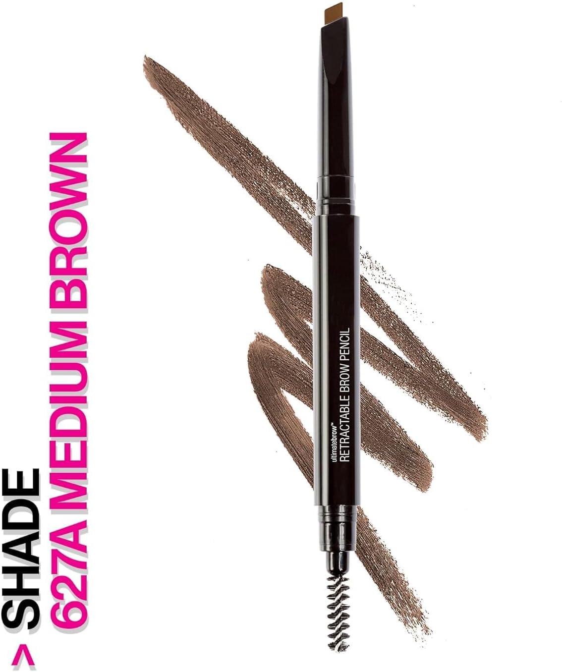 wet n wild Ultimate Eyebrow Retractable Definer Pencil, doppelseitig, feine Spitze, formt, definiert, füllt Augenbrauen aus - Dark Brown