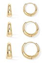 Inerney 14K Gold Plated Huggie Hoop Earrings for Women, Small Sterling Silver Earring Set Hypoallergenic Cartilage Helix Stacks, Mini Dainty Cute Trendy Birthstone Jewelry Gift for Multiple Piercings