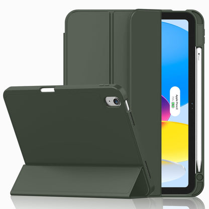 iMieet Case for iPad (A16)/iPad 10th Generation [11-Inch 2025/10.9 Inch 2022], Trifold Stand Smart Cover with Pencil Holder and Soft TPU Back, Supports Touch ID(Black)