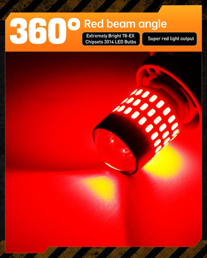 LUYED 3157 LED Bulbs Reverse Light Xenon White 1800 Lumens Super Bright 78 SMD 3056 3156 3057 4157 LED Bulbs,Used for Back Up Reverse Lights,Brake Lights,Tail Lights,Turn Signal Lights,Pack of 2