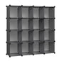 SONGMICS Cube Storage Organizer, Set of 16 Plastic Cubes, Closet Organizers and Storage, Room Organization, Bedroom Living Room, 12.2 x 48.4 x 48.4 Inches, Rustic Brown ULPC442A01