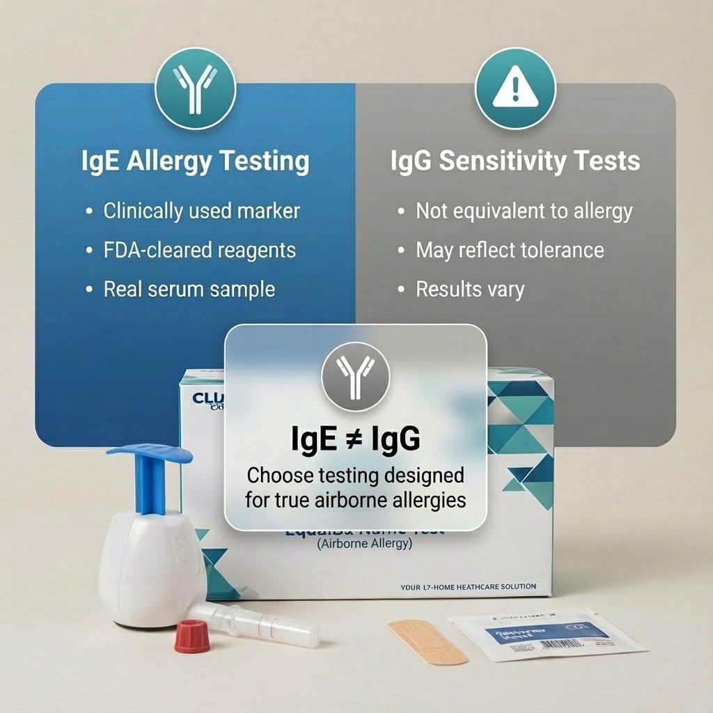 Inhalant Allergy Test - Clinical-Grade Accuracy | Painless Collection for Adults & Kids | Covers Over 90% Indoor and Outdoor Allergy Reactions Including Dust Mites, Mold, Pet Dander, Pollen