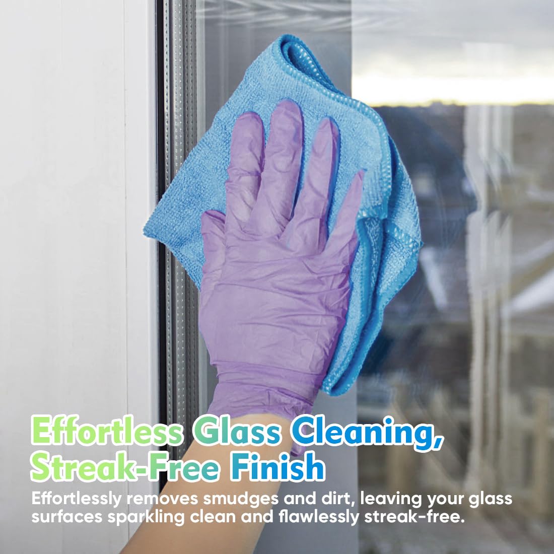 HOMEXCEL Microfiber Cleaning Cloth 12 Pack, 12.5 x 12.5 inch Microfiber Towels for Cars, Ultra Absorbent Car Washing Cloth, Lint Free Streak Free Cleaning Rags for Car, Kitchen, and Window (Grey)