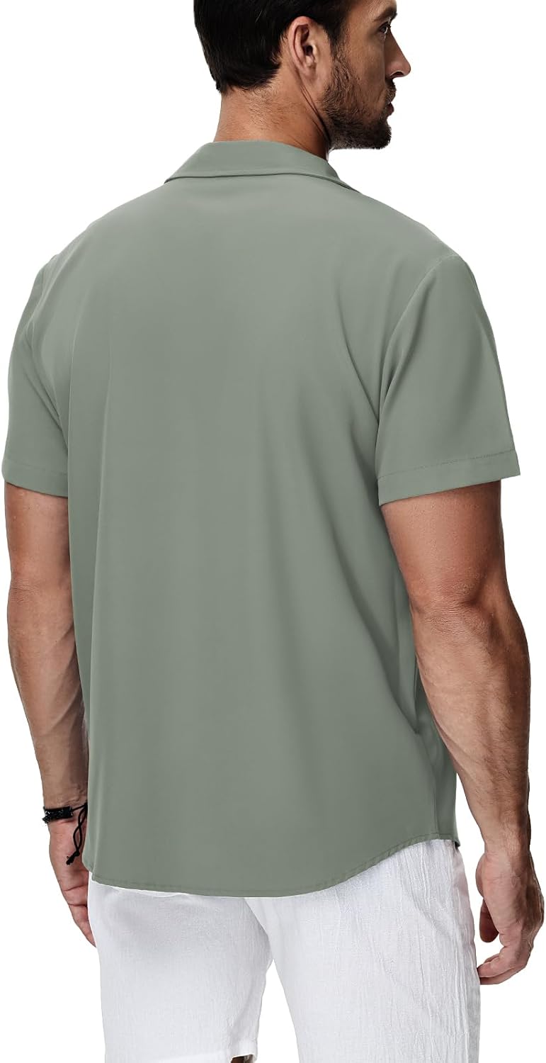 HMIYA Herren Hawaiihemden Kurzarm Button-Up Hemd Herren S-3XL