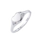 Amazon Essentials 14K Plated Sterling Silver Round Signet Ring