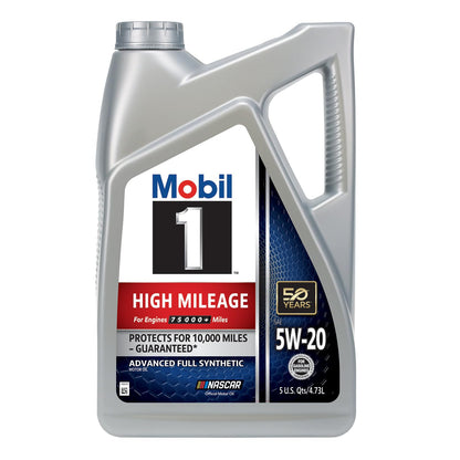 Mobil 1 Advanced Fuel Economy Full Synthetic Motor Oil 0W-20, 5 Quart