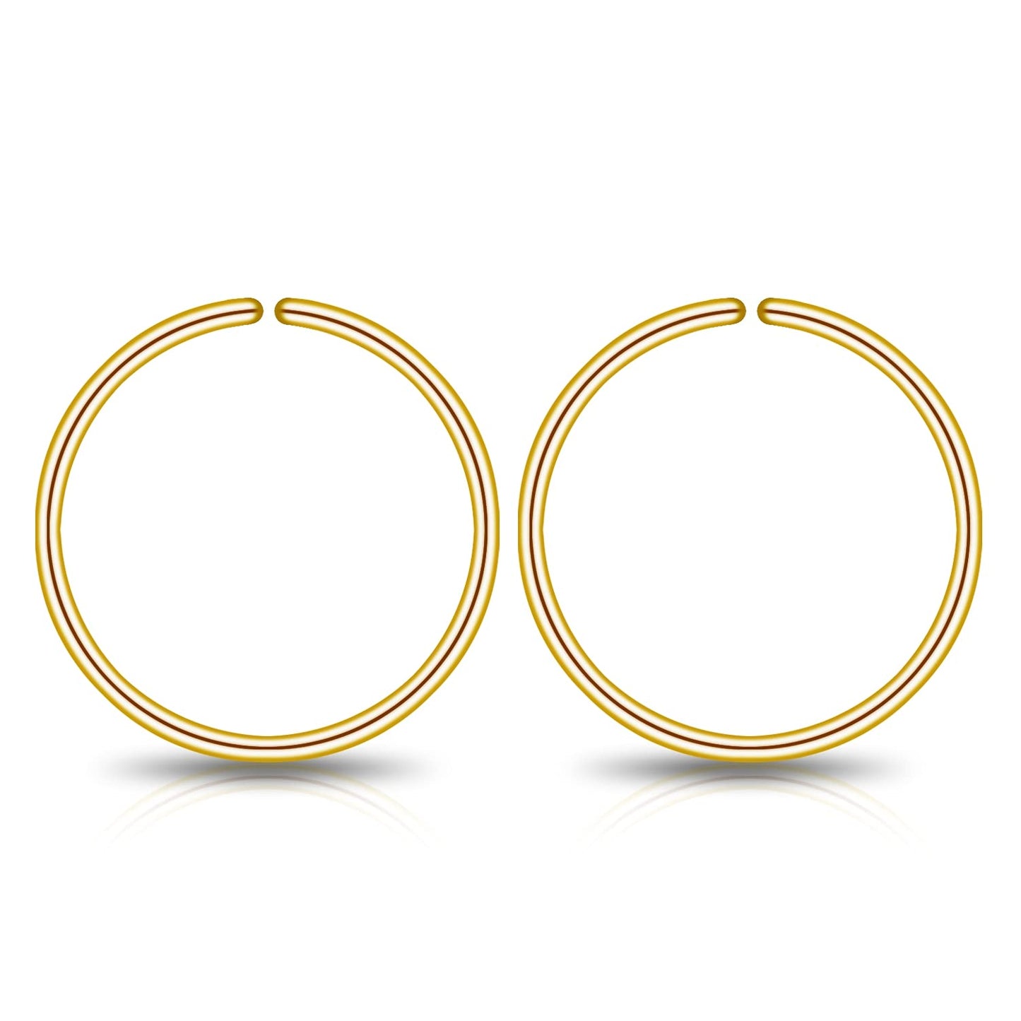 Small Gold or Sterling Silver Huggie Hoop Earrings for Women Cartilage Nose Helix Tragus