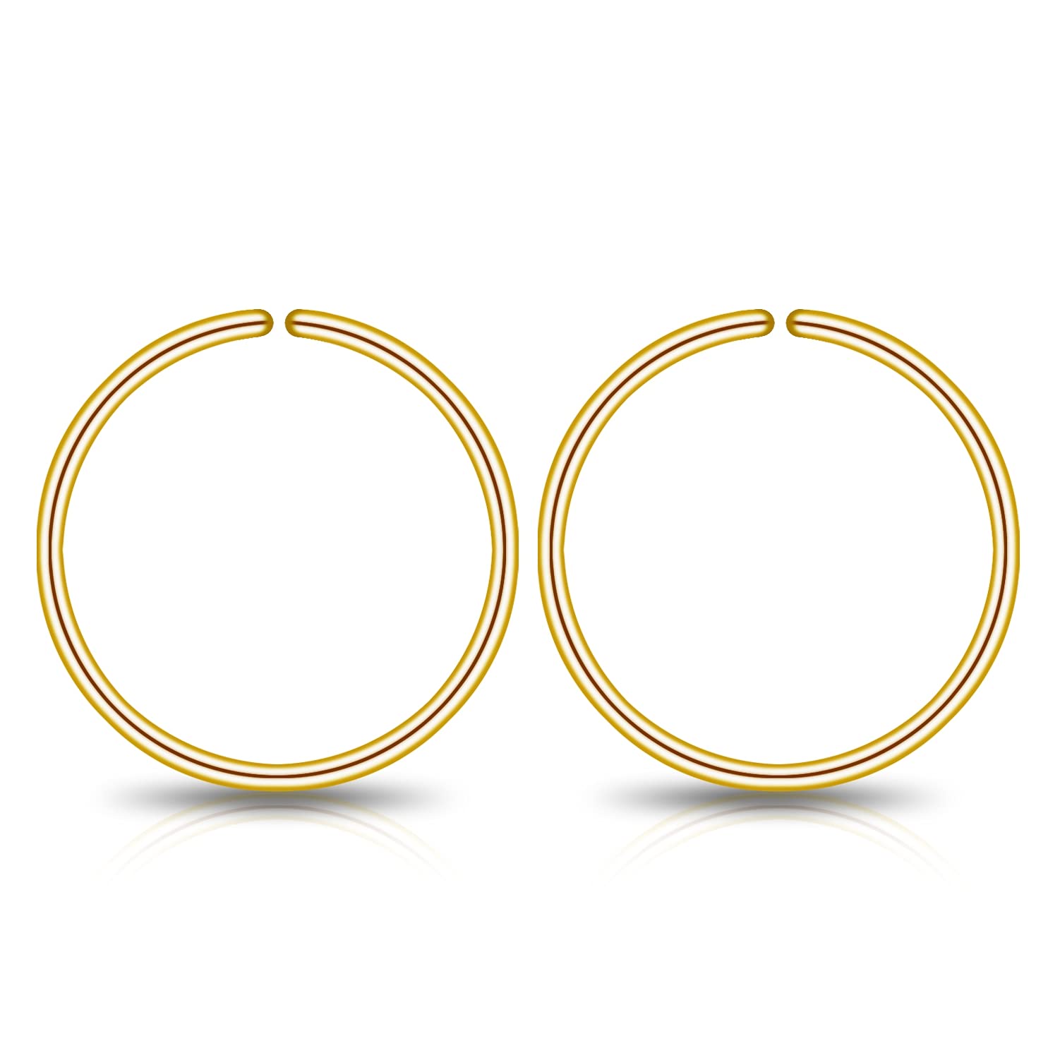 Small Gold or Sterling Silver Huggie Hoop Earrings for Women Cartilage Nose Helix Tragus