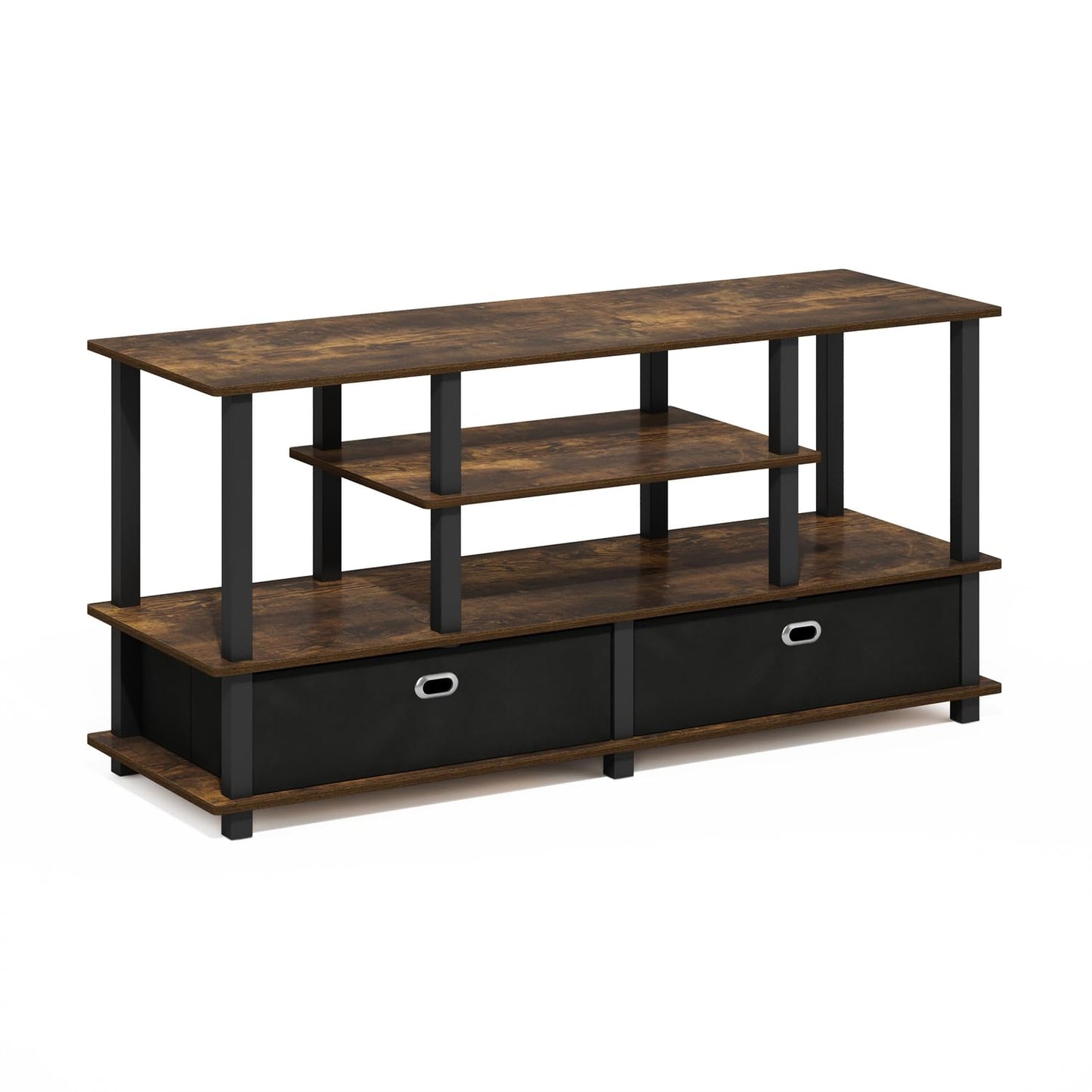 Furinno TOMI TV Stand, 5-Cube Entertainment Center with Open Shelf, Reversible TV Console, for Living Room, Bedroom, Home Office, Green