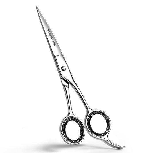 Utopia Care Hair Cutting and Professional Hairdressing Scissors 6.5 Inch, Premium Stainless Steel Shears with Smooth Razor and Sharp Edge Blades for Salons, Men, Women and Kids, Silver