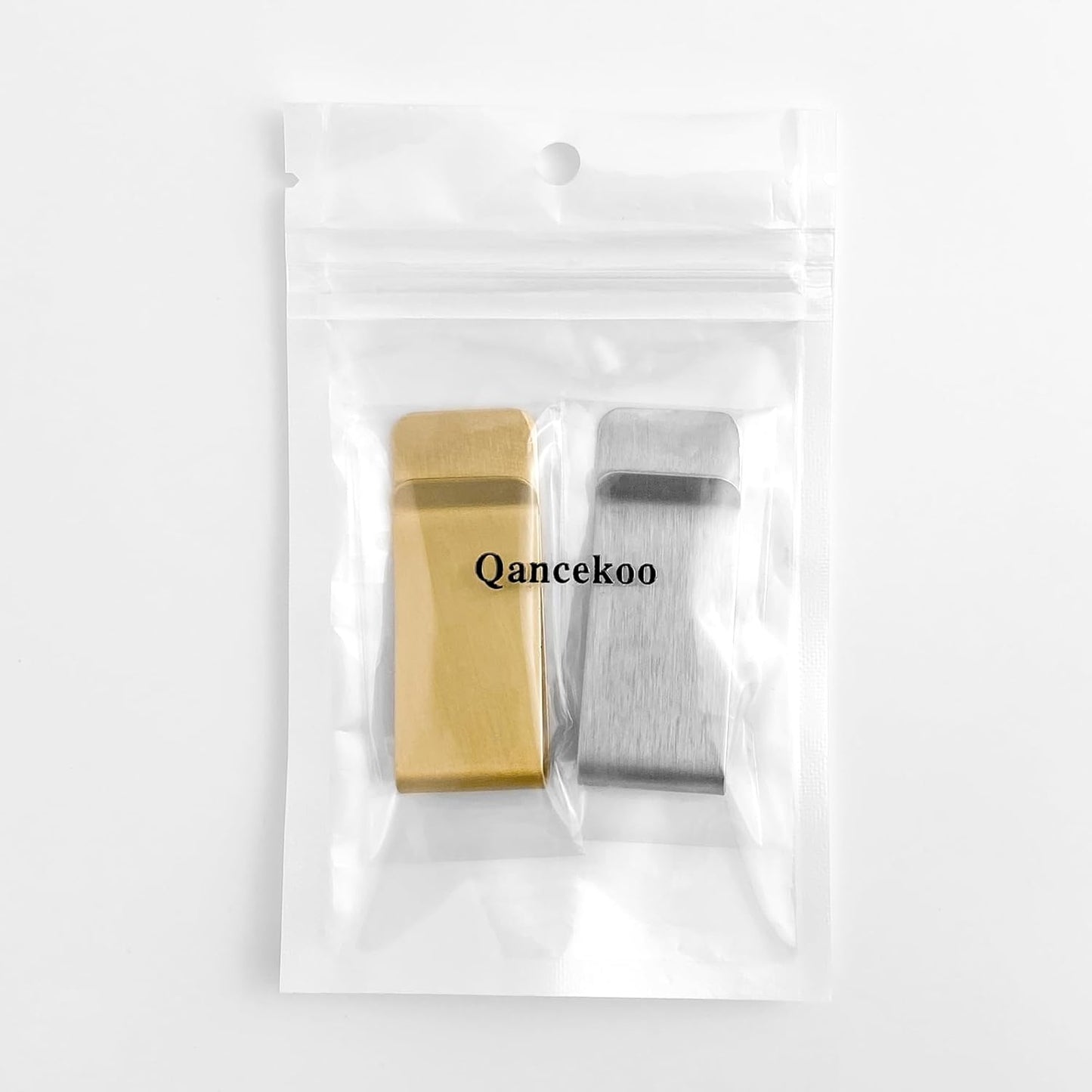 2 PCS Stainless Steel Slim Money Clips Sturdy Cash Receipt Note Clip Credit Card Wallet Bill Holders for Men and Women - Silver and Gold