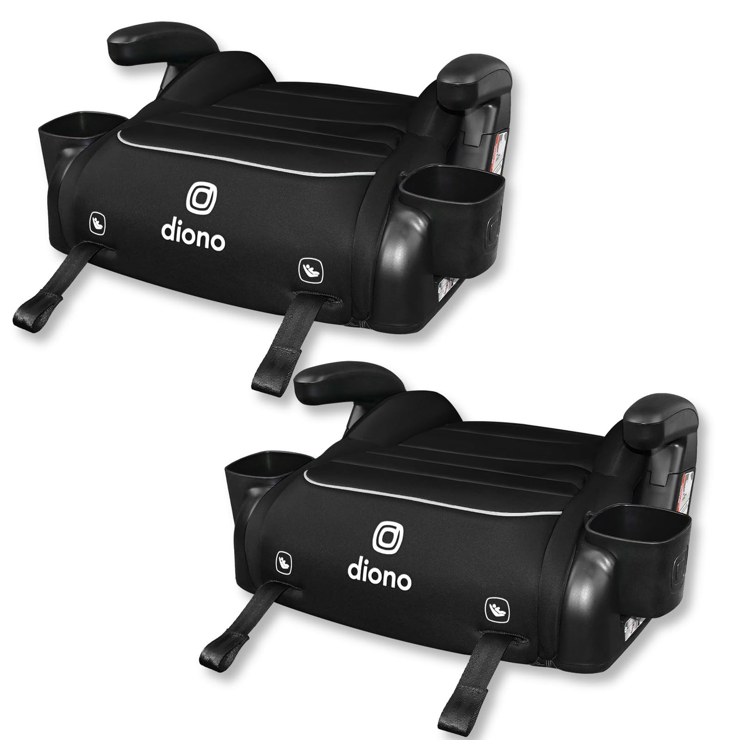 Diono Connect3 RXT Backless Booster, Slim Fit 3-Across in Many Mid-Sized Sedans and SUVs, for Children from 40-120 lbs., Lightweight with Latch connectors